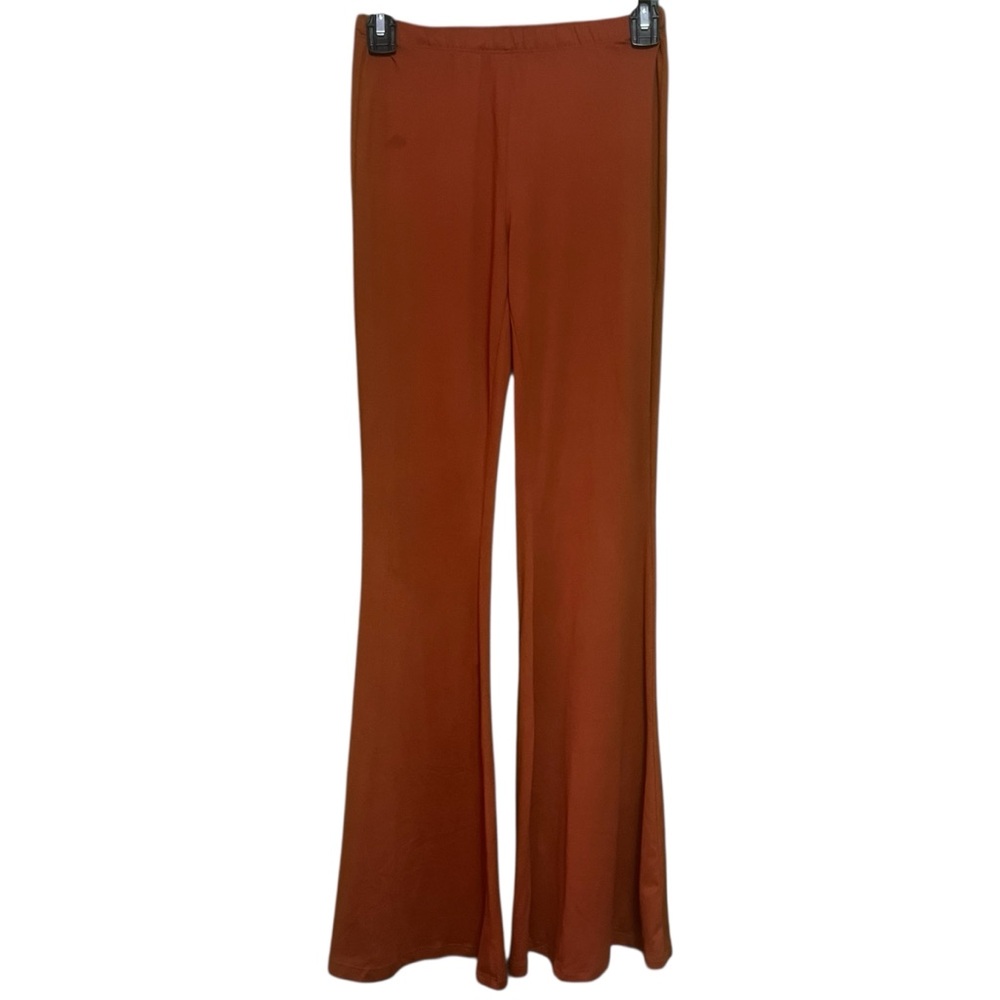 Eye Candy Rust-Orange Flared Pants – XS